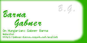 barna gabner business card